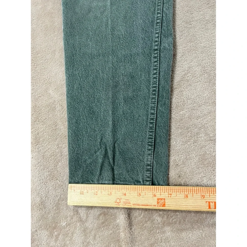 Vintage Levi's 550 Orange Tab Jeans Green W38 L32 Cotton‎ USA Flawed Stains